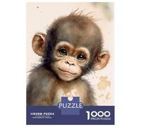 Jigsaw Puzzle for Adults 1000 Pieces Cute Baby Monkey Painting Jigsaw Puzzle Relaxing Games Difficult Challenge Unique Gifts for Birthday And Christmas 38x26cm/1000pcs