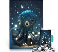 Jigsaw Puzzle for Adults 1000 Pieces Cute blue Octopus Denksportaufgabe für Einzigartige Geburtstags- und Geschenkideen52x38cm