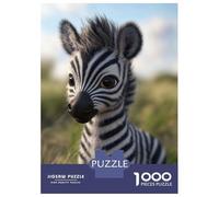 Jigsaw Puzzle for Adults 1000 Pieces Cute Cartoon Baby Zebra Jigsaw Puzzle Relaxing Games Difficult Challenge Unique Gifts for Birthday And Christmas 52x38cm/1000pcs