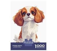 Jigsaw Puzzle for Adults 1000 Pieces Cute Cavalier King Charles Spaniel Jigsaw for Adults Relax Games Hand Speed Race Difficult And Challenge 52x38cm/1000pcs