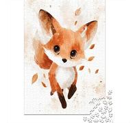 Jigsaw Puzzle for Adults 1000 Pieces Cute Fox Watercolor Print Adult Jigsaw Puzzle Hands-on Game Pattern Assembly Unique Gifts for Birthday And Christmas 70x50cm/1000pcs