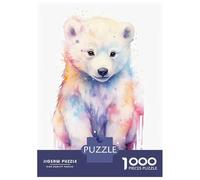 Jigsaw Puzzle for Adults 1000 Pieces Cute Pastel Baby Ice Bear Puzzle for Adults Family Game Improve Memory Parent-child Interaction 70x50cm/1000pcs