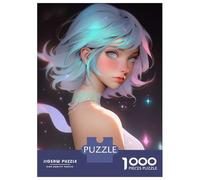 Jigsaw Puzzle for Adults 1000 Pieces Cute Pastel Dreamy Girl Jigsaw Puzzle Brain Teaser Game Stress Reliever Birthday And Unique Gifts 52x38cm/1000pcs