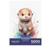Jigsaw Puzzle for Adults 1000 Pieces Cute Watercolor Baby Otter Jigsaw Puzzle Brain Teaser Game For Family Fun Parent-child Interaction 70x50cm/1000pcs