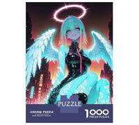Jigsaw Puzzle for Adults 1000 Pieces Cyberpunk Angel Jigsaw Puzzle Relax Games Precision Cutting Parent-child Interaction 52x38cm/1000pcs