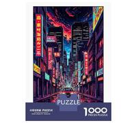 Jigsaw Puzzle for Adults 1000 Pieces Cyberpunk Tokyo Street Scene Puzzle for Adults Relax Games Perfect Decoration Difficult And Challenge 70x50cm/1000pcs