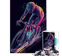 Jigsaw Puzzle for Adults 1000 Pieces Cyclist in Motion Fun at Home Activities, Improve Memory Relax Games for Ages 14 And over (50x75cm)