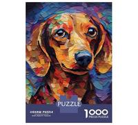 Jigsaw Puzzle for Adults 1000 Pieces Dachshund Colorful Adult Puzzles Family Games Difficult Challenge Difficult And Challenge 52x38cm/1000pcs