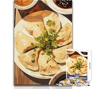 Jigsaw Puzzle for Adults 1000 Pieces Delicious Dumplings with Fresh Herbs Beautiful Design Game Perfect Decoration Gift Birthday Size 50x75cm