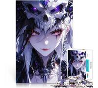 Jigsaw Puzzle for Adults 1000 Pieces Demon Skull Girl Purple Hand speed competition for is ideal as a gift for the whole family 50x70cm