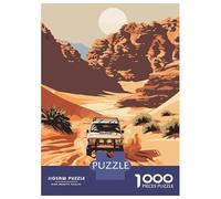 Jigsaw Puzzle for Adults 1000 Pieces Desert Rally Car Puzzles for Adults Relax Games Pattern Assembly for Is Ideal As A Gift 70x50cm/1000pcs