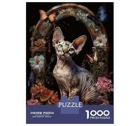 Jigsaw Puzzle for Adults 1000 Pieces, Devon Rex Artwork, Premium Puzzle Challenge, Christmas Puzzle Collection, Durable Puzzle Pieces, 38x26cm/1000pcs