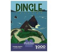 Jigsaw Puzzle for Adults 1000 Pieces, Dingle Ireland Travel Artwork, Mindfulness Activity, Winter Indoor Entertainment, Premium Puzzle Pieces, 38x26cm/1000pcs