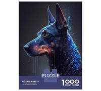Jigsaw Puzzle for Adults 1000 Pieces Doberman Pinscher Dog Jigsaw Puzzle Relaxing Games Difficult Challenge Unique Gifts for Birthday And Christmas 52x38cm/1000pcs