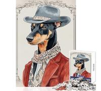 Jigsaw Puzzle for Adults 1000 Pieces Dog in A Hat And Scarf Anti-Stress Toys Great Gift for Games Practical Game Decompressing Intellectual Size 50x75cm