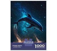 Jigsaw Puzzle for Adults 1000 Pieces Dolphin Space Jigsaw Puzzle Relaxing Games Difficult Challenge Unique Gifts for Birthday And Christmas 70x50cm/1000pcs