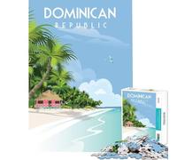 Jigsaw Puzzle for Adults 1000 Pieces Dominican Republic Educational Games Toys Educational Games Great Gifts And Toys A Work of Art (Size 38x26cm)