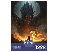 Jigsaw Puzzle for Adults 1000 Pieces Dragon Confrontation Hero And Beasts Jigsaw Puzzle Relax Games Precision Cutting Parent-child Interaction 52x38cm/1000pcs