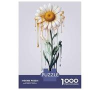Jigsaw Puzzle for Adults 1000 Pieces Dripping Daisy Flower Jigsaw Puzzle Relax Games Precision Cutting Parent-child Interaction 38x26cm/1000pcs