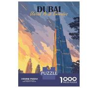 Jigsaw Puzzle for Adults 1000 Pieces Dubai, United Arab Emirates Travel Adult Jigsaw Puzzle Relaxing Games Wall Decoration for Is Ideal As A Gift 70x50cm/1000pcs