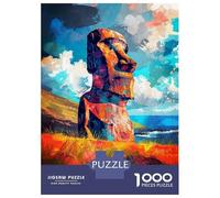 Jigsaw Puzzle for Adults 1000 Pieces Easter Island Art Jigsaw Puzzle Brain Teaser Game Stress Reliever Birthday And Unique Gifts 70x50cm/1000pcs