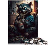 Jigsaw Puzzle for Adults 1000 Pieces Eating monsters Brain Teaser Puzzle 26x38cm Stress Reliever Difficult Challenge for teenager Age 14 Up