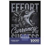 Jigsaw Puzzle for Adults 1000 Pieces Effort Success Wolf Hustle Puzzles for Adults Relax Games Pattern Assembly for Is Ideal As A Gift 38x26cm/1000pcs