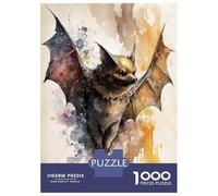 Jigsaw Puzzle for Adults 1000 Pieces Elegant Bat in Watercolor Puzzles for Adults Relax Games Pattern Assembly for Is Ideal As A Gift 70x50cm/1000pcs