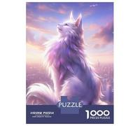 Jigsaw Puzzle for Adults 1000 Pieces Elegant White Cat Jigsaw Puzzle Brain Teaser Game For Family Fun Parent-child Interaction 70x50cm/1000pcs