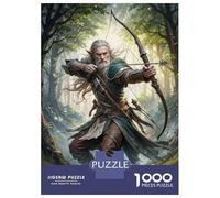 Jigsaw Puzzle for Adults 1000 Pieces Elven Archer in Action Puzzle for Adults Relax Games Perfect Decoration Difficult And Challenge 38x26cm/1000pcs