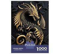 Jigsaw Puzzle for Adults 1000 Pieces Emperor Dragon Flame Jigsaws for Adults Toy Wall Decor Improve Memory for Is Ideal As A Gift 52x38cm/1000pcs