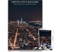 Jigsaw Puzzle for Adults 1000 Pieces Empire State Building Beautiful Design Game Perfect Decoration Gift Birthday Size 38x26cm