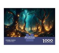 Jigsaw Puzzle for Adults 1000 Pieces Enchanted Forest Glowing Trees Jigsaw Puzzle Relaxing Games Wall Decoration Difficult And Challenge 70x50cm/1000pcs
