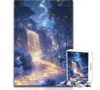Jigsaw Puzzle for Adults 1000 Pieces Enchanted Waterfall For Family Fun Toy Wall Decor Suitable for Ages 14 And Up (size 50x75cm)