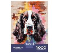 Jigsaw Puzzle for Adults 1000 Pieces, English Springer Spaniel Artwork, Stress Relief Activity, Gift for Adults, Durable Puzzle Pieces, 52x38cm/1000pcs