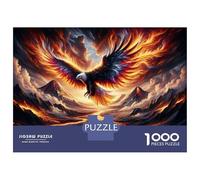Jigsaw Puzzle for Adults 1000 Pieces Epic Phoenix Rising Art Print Puzzle for Adults Fun Games Difficult Hard Birthday And Unique Gifts 38x26cm/1000pcs