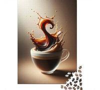 Jigsaw Puzzle for Adults 1000 Pieces Espresso Coffee Cup Art Print Adult Jigsaw Puzzle Family Game Enhance Memory Parent-child Interaction 52x38cm/1000pcs