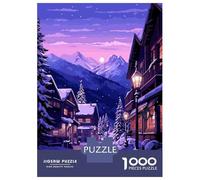 Jigsaw Puzzle for Adults 1000 Pieces Europe Winter Village Art Jigsaws for Adults Toy Wall Decor Improve Memory for Is Ideal As A Gift 70x50cm/1000pcs