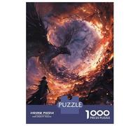 Jigsaw Puzzle for Adults 1000 Pieces Evil Black Phoenix Teenager Puzzles Fun Games Staycation Kill Time for Is Ideal As A Gift 70x50cm/1000pcs