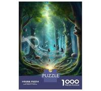 Jigsaw Puzzle for Adults 1000 Pieces Fantasy Forest with Musical Notes Puzzles for Adults DIY Toys Perfect Decoration Birthday And Unique Gifts 70x50cm/1000pcs