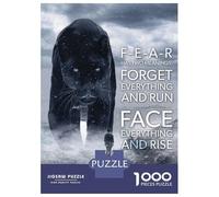 Jigsaw Puzzle for Adults 1000 Pieces Fear Has Two Meanings Jigsaw Puzzle Brain Teaser Game For Family Fun Parent-child Interaction 38x26cm/1000pcs