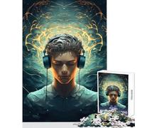 Jigsaw Puzzle for Adults 1000 Pieces Feeling The Beat Toy Wall Decor Gift Birthday Practical Game with Fully Interlocking Randomly Shaped Pieces size 38x26cm