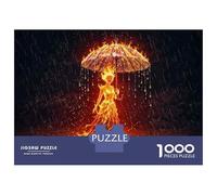Jigsaw Puzzle for Adults 1000 Pieces Fire Umbrella Fantasy Artwork Puzzle for Adults Fun Games Difficult Hard Birthday And Unique Gifts 38x26cm/1000pcs