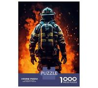 Jigsaw Puzzle for Adults 1000 Pieces Firefighter Cool Adult Puzzles Family Games Difficult Challenge Difficult And Challenge 38x26cm/1000pcs