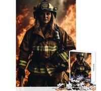 Jigsaw Puzzle for Adults 1000 Pieces Firefighter in Action DIY Toys Great Gift for Games Relaxing Games Parent-child Interaction Size 50x75cm