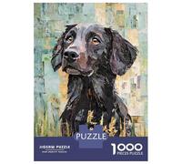 Jigsaw Puzzle for Adults 1000 Pieces Flat-Coated Retriever Paper Collage Jigsaws for Adults Toy Wall Decor Improve Memory for Is Ideal As A Gift 70x50cm/1000pcs