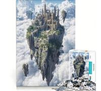 Jigsaw Puzzle for Adults 1000 Pieces Floating Castle in The Clouds, Educational Games, Wall Decoration, Birthday Present,Travel Gifts, 38x52cm