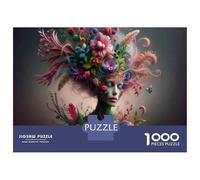 Jigsaw Puzzle for Adults 1000 Pieces Floral Fantasy Art Print-5 Puzzle for Adults Fun Games Difficult Hard Birthday And Unique Gifts 70x50cm/1000pcs