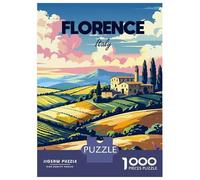 Jigsaw Puzzle for Adults 1000 Pieces, Florence Italy Travel Artwork, Creative Leisure Activity, Perfect, Precision Cut Pieces, 70x50cm/1000pcs
