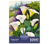 Jigsaw Puzzle for Adults 1000 Pieces Flower of Life Calla Lily Jigsaw Puzzle Brain Teaser Game Stress Reliever Birthday And Unique Gifts 38x26cm/1000pcs